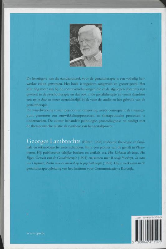 Achterkant van De gestalttherapie tussen toen en straks