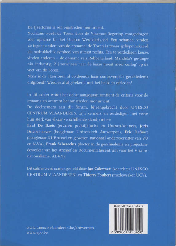 Achterkant van IJzertoren werelderfgoed?