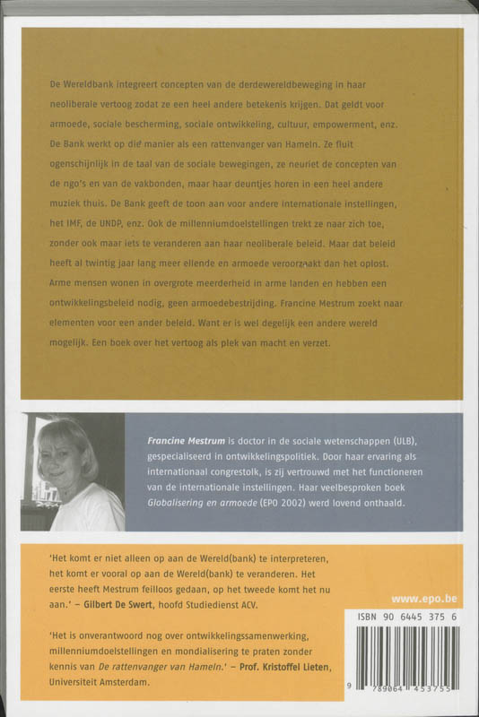 Achterkant van De rattenvanger van Hameln