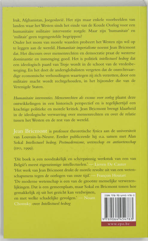 Achterkant van Humanitaire interventies