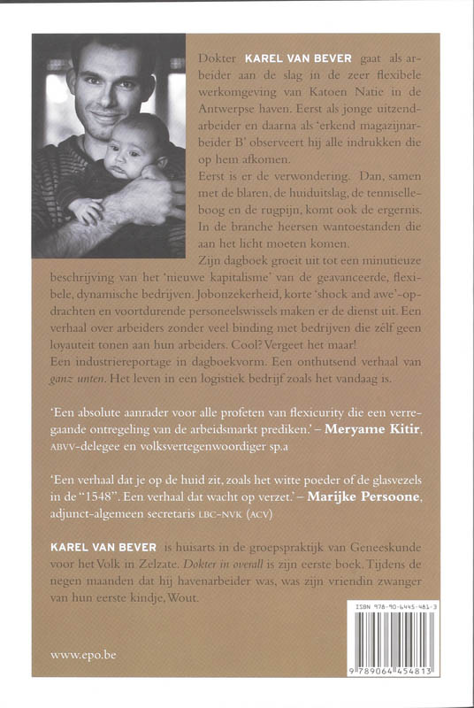Achterkant van Dokter in overall