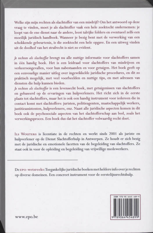 Achterkant van Je rechten als slachtoffer