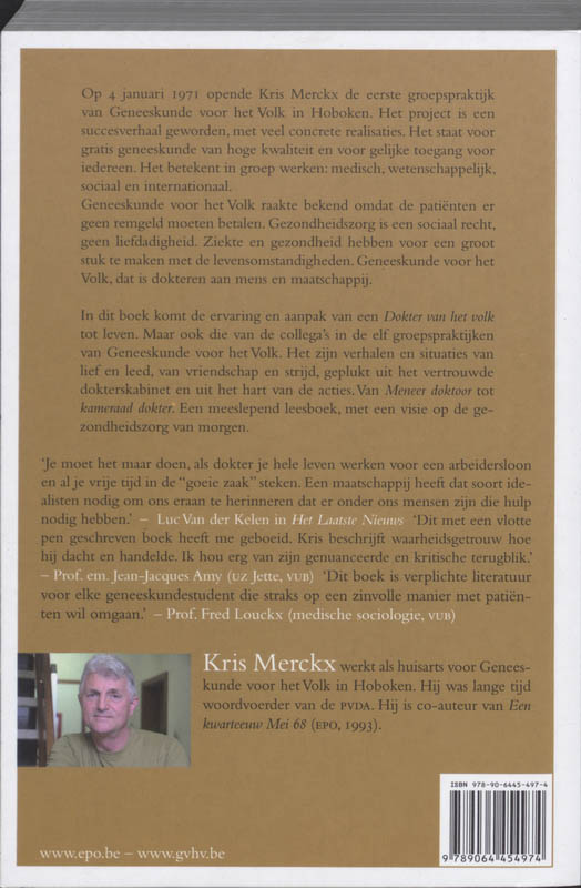 Achterkant van Dokter van het volk
