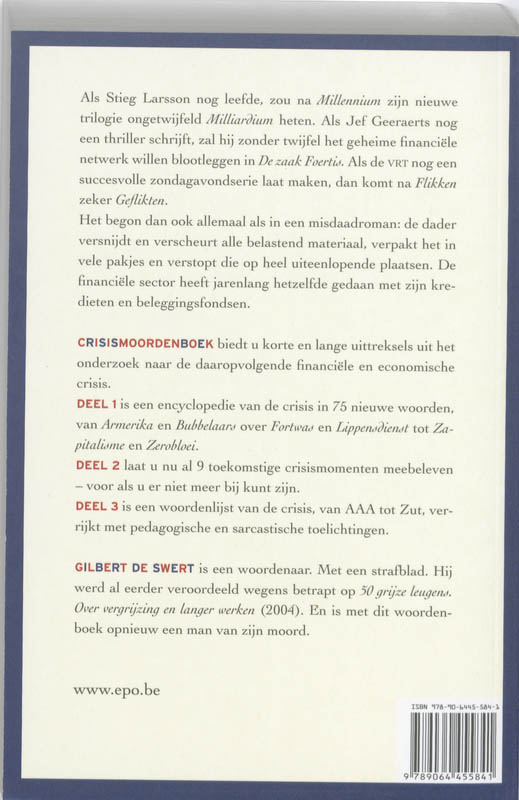 Achterkant van Crisismoordenboek