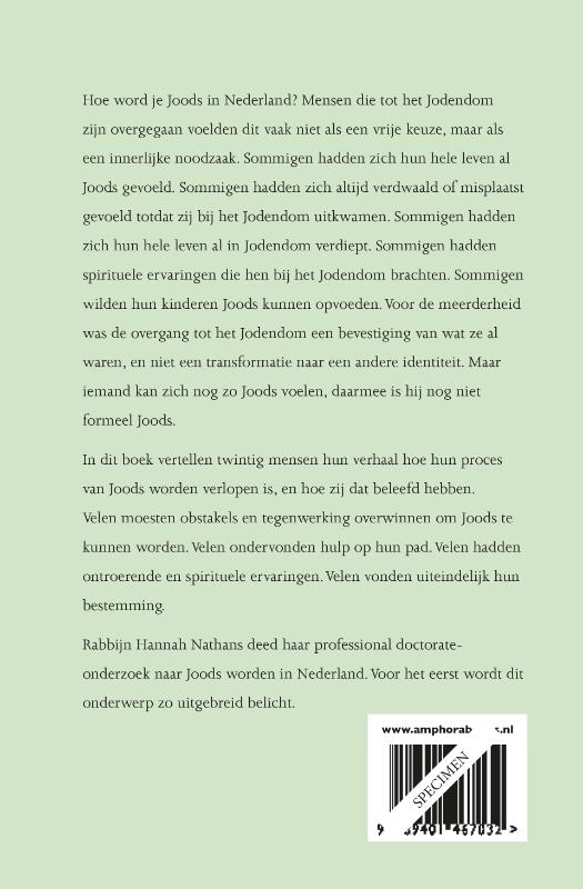 Achterkant van Joods worden in Nederland