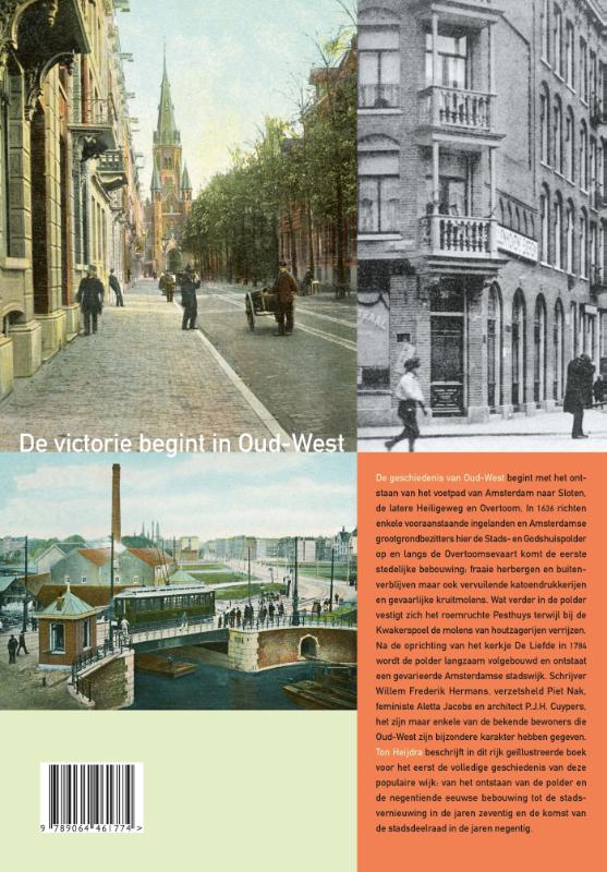 Achterkant van De victorie begint in Oud-West