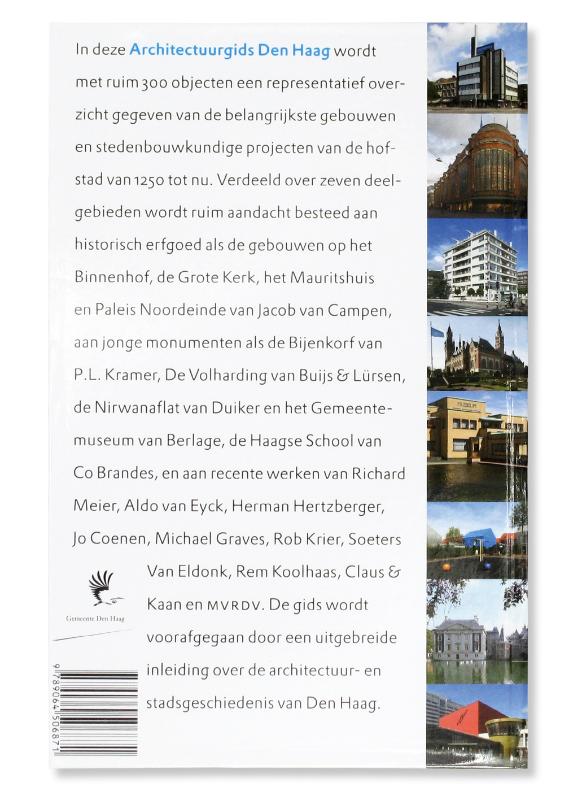 Achterkant van Architectuurgids Den Haag