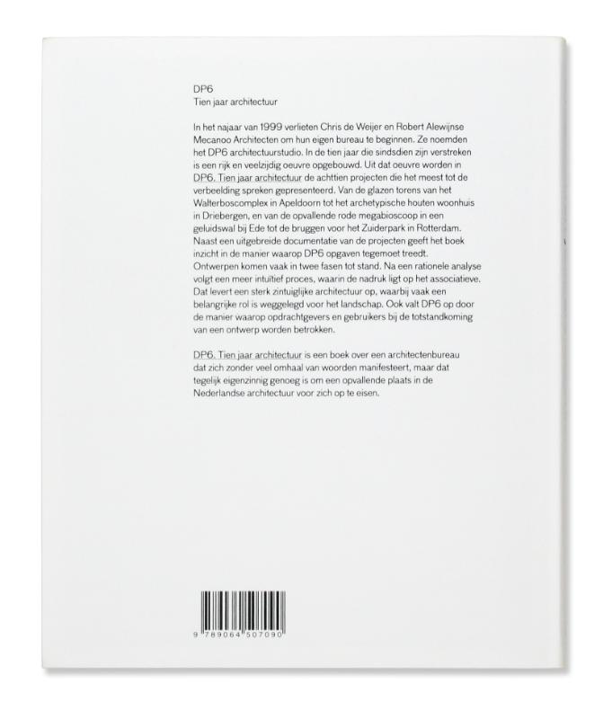 Achterkant van DP6. Tien jaar architectuur