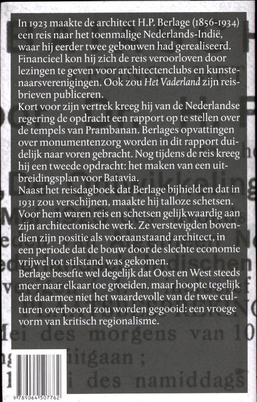 Achterkant van Berlage en Nederlands-Indie, een innerlijke drang naar het schoone land