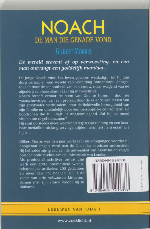 Achterkant van Noach de man die genade vond