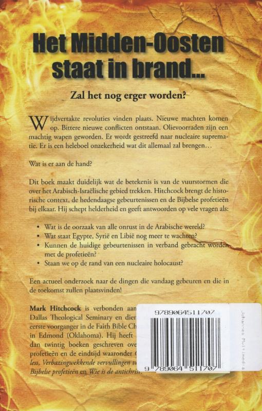 Achterkant van Het Midden-Oosten staat in brand