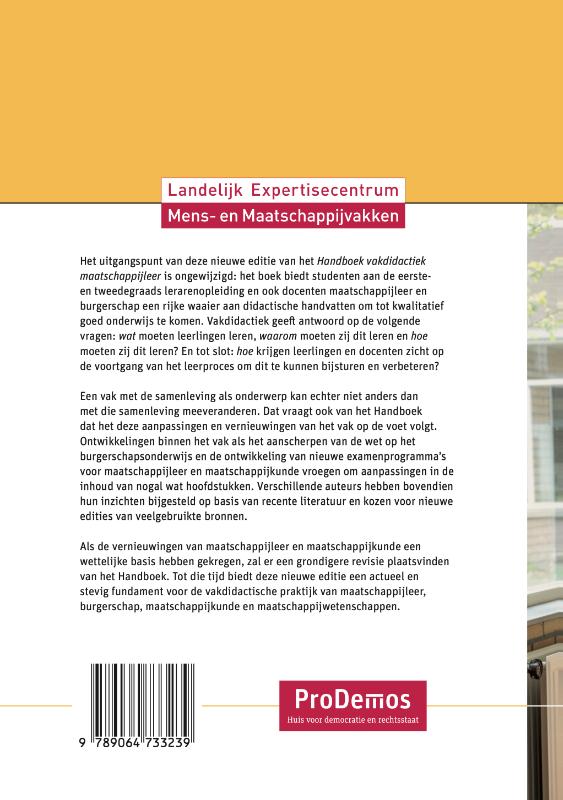 Achterkant van Handboek vakdidactiek maatschappijleer