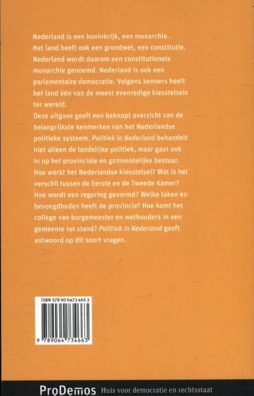Achterkant van Politiek in Nederland