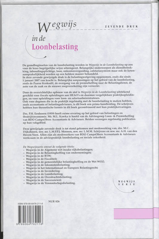 Achterkant van Wegwijs in de Loonbelasting