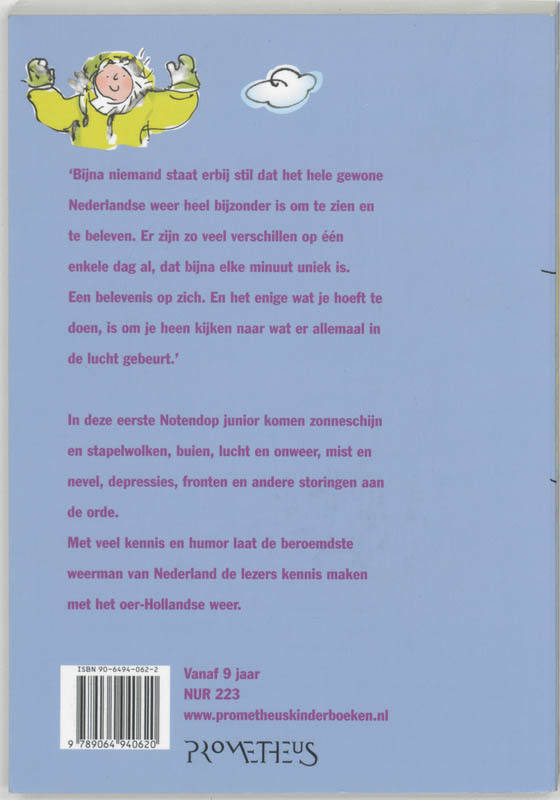 Achterkant van Het weer in een notendop junior