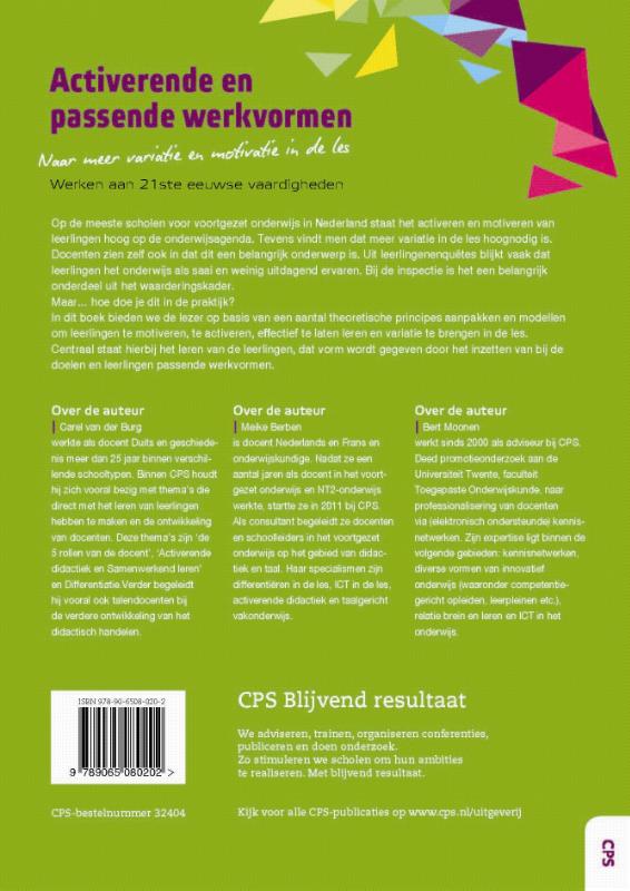 Achterkant van Activerende en passende werkvormen