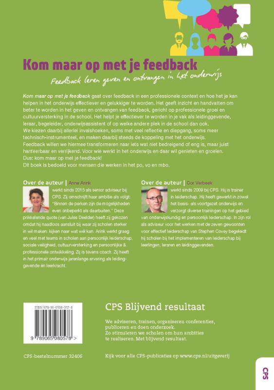 Achterkant van Kom maar op met je feedback