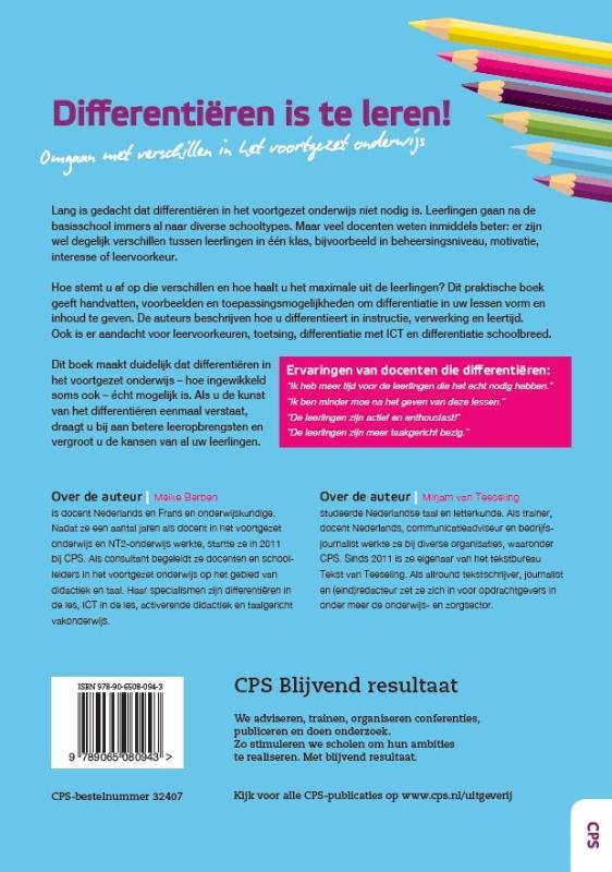 Achterkant van Differentieren is te leren!