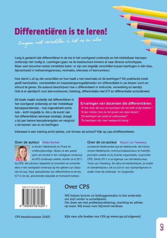 Achterkant van Differentiëren is te leren!