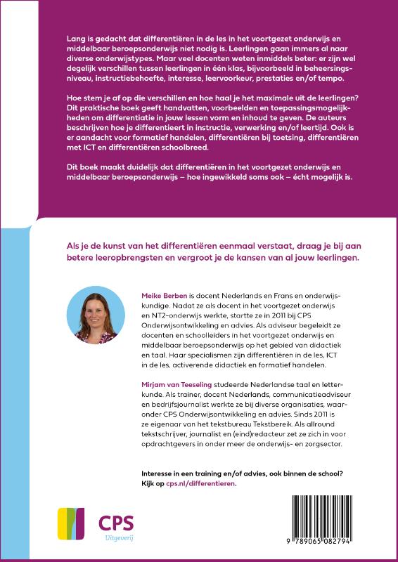 Achterkant van Differentiëren is te leren!