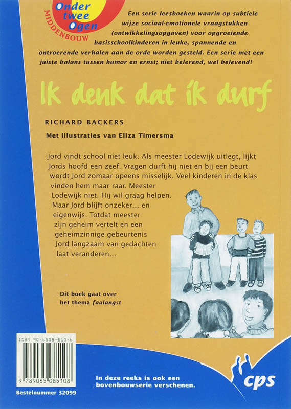 Achterkant van Ik denk dat ik durf