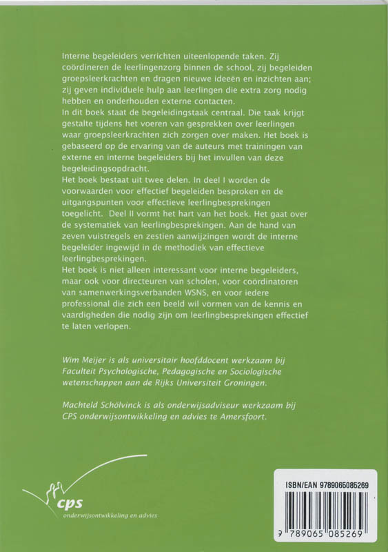 Achterkant van Effectieve leerlingbesprekingen in het basisonderwijs