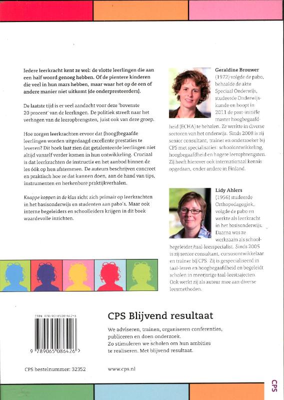 Achterkant van Knappe koppen in de klas