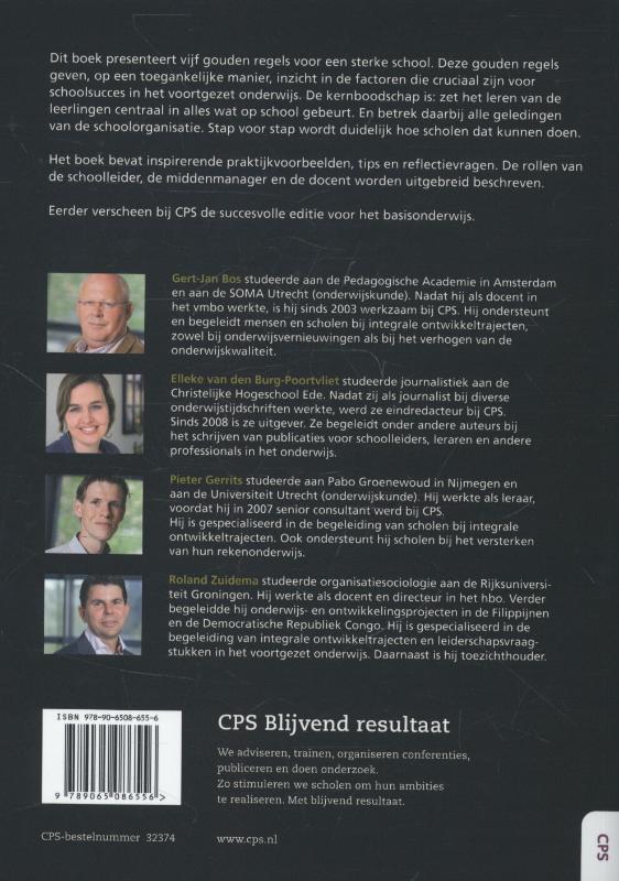 Achterkant van Gouden regels voor een sterke school