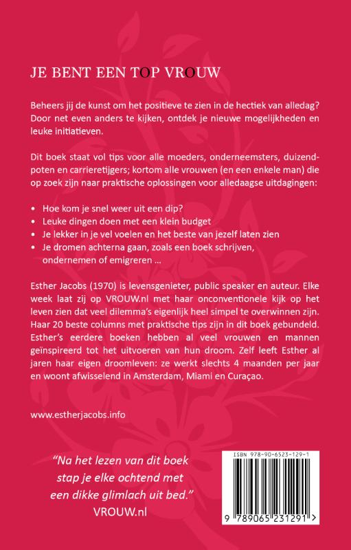 Achterkant van Jij bent een top vrouw