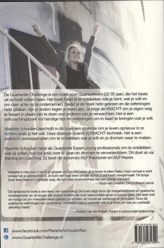 Achterkant van Quarterlife challenge