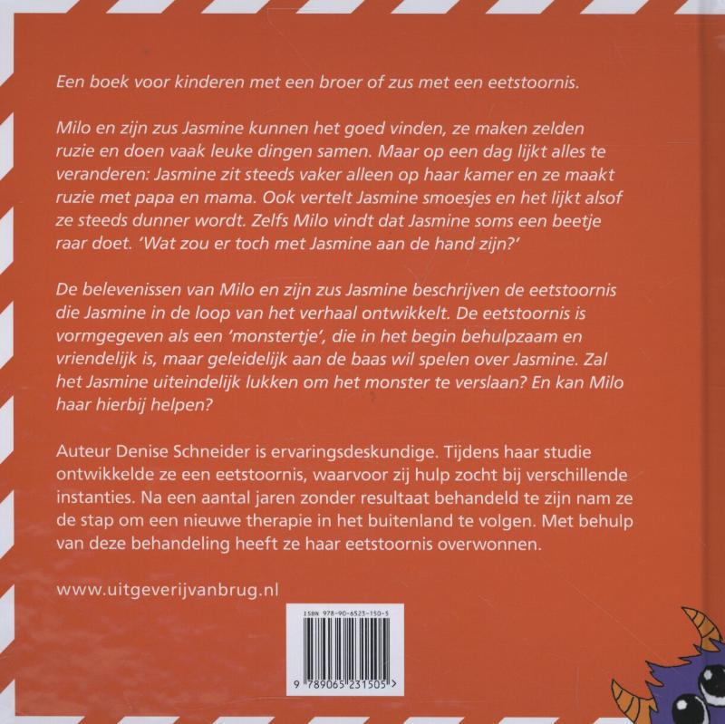 Achterkant van Het monster in mijn zus