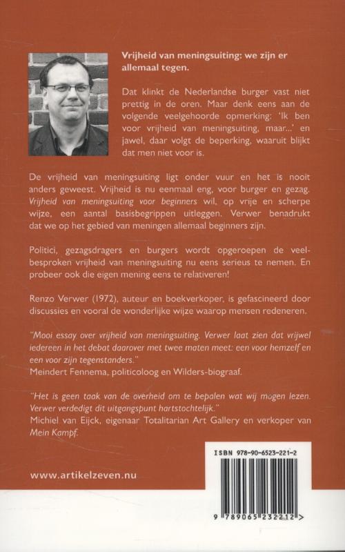 Achterkant van Vrijheid van meningsuiting voor beginners
