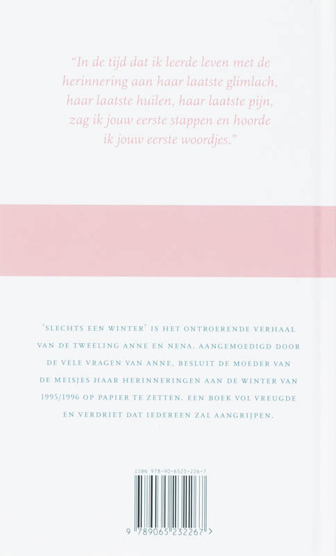 Achterkant van Slechts een winter