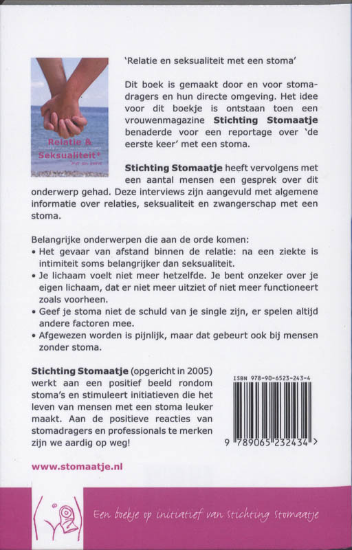 Achterkant van Relatie en seksualiteit met een stoma