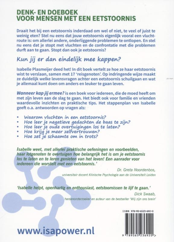 Achterkant van Wanneer kap jij ermee?