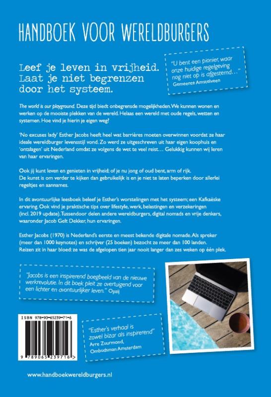 Achterkant van Handboek voor wereldburgers