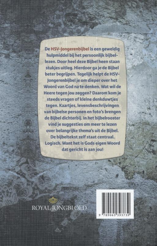 Achterkant van HSV-jongerenbijbel