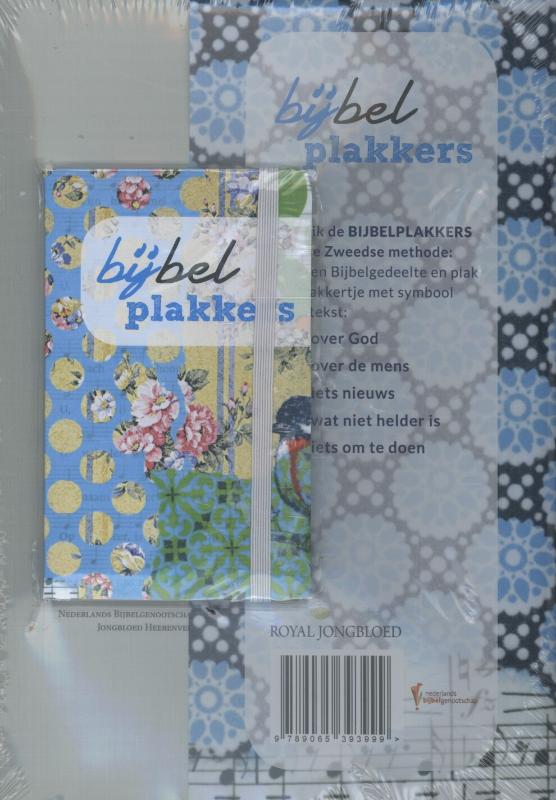 Achterkant van Paralleleditie NBV-SV + bijbelplakkers