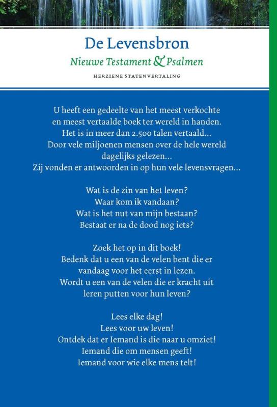 Achterkant van De levensbron
