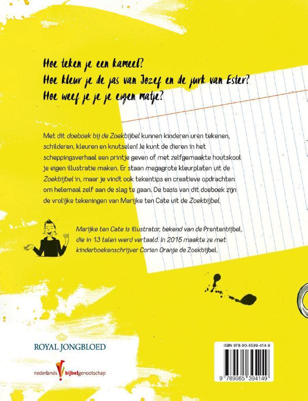 Achterkant van Doeboek bij de zoekbijbel