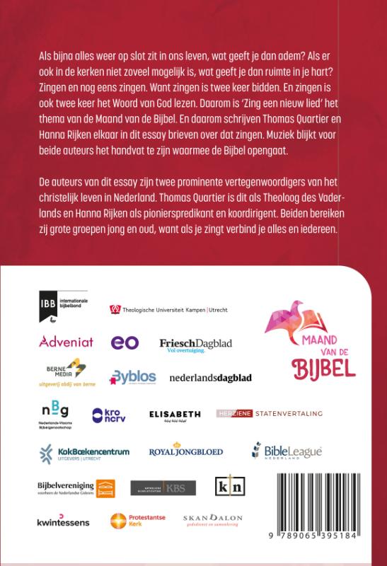 Achterkant van Zing een nieuw lied