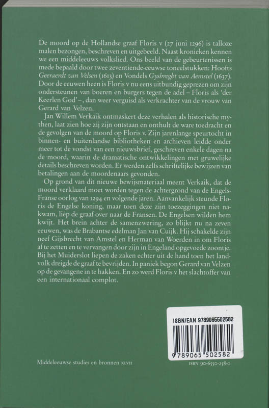 Achterkant van De moord op graaf Floris V