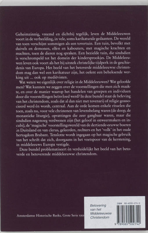Achterkant van De betovering van het middeleeuwse christendom