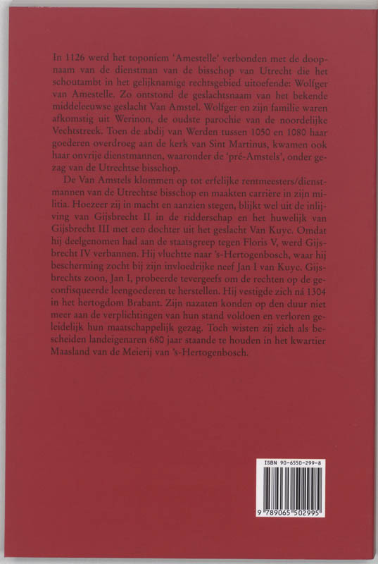 Achterkant van De Heren van Amstel 1105-1378