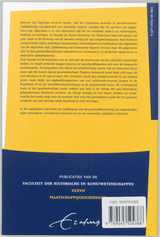 Achterkant van De ongrijpbare tijd