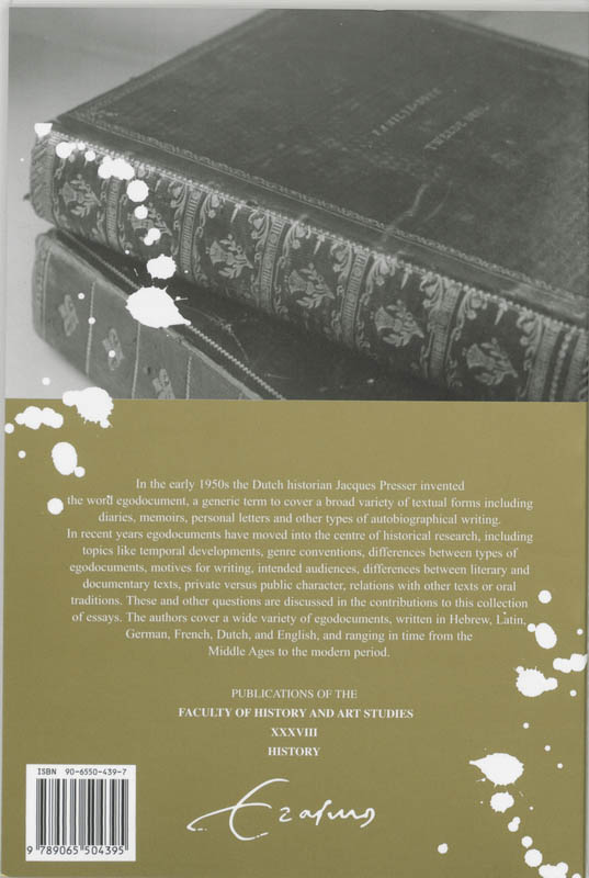 Achterkant van Egodocuments and History