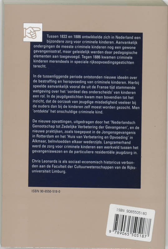 Achterkant van De ontdekking van het onschuldige criminele kind