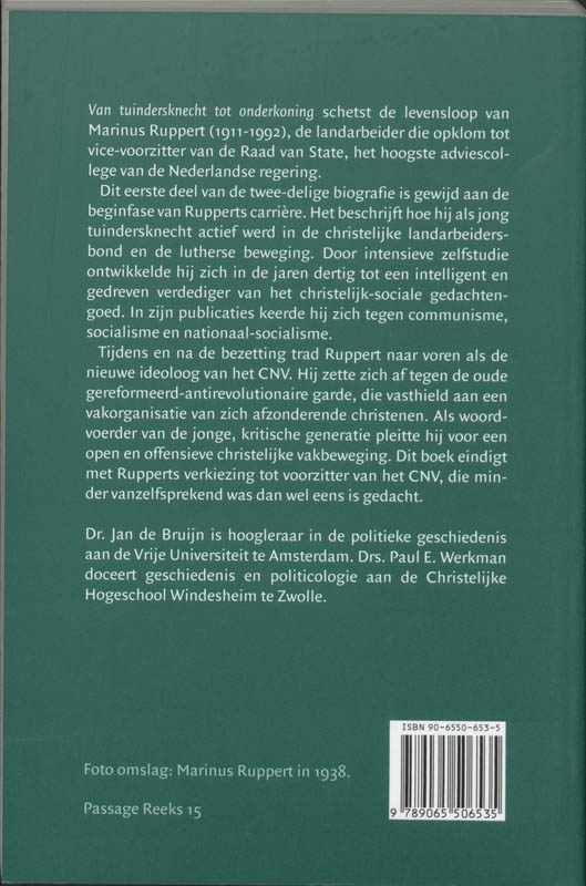 Achterkant van Van tuindersknecht tot onderkoning