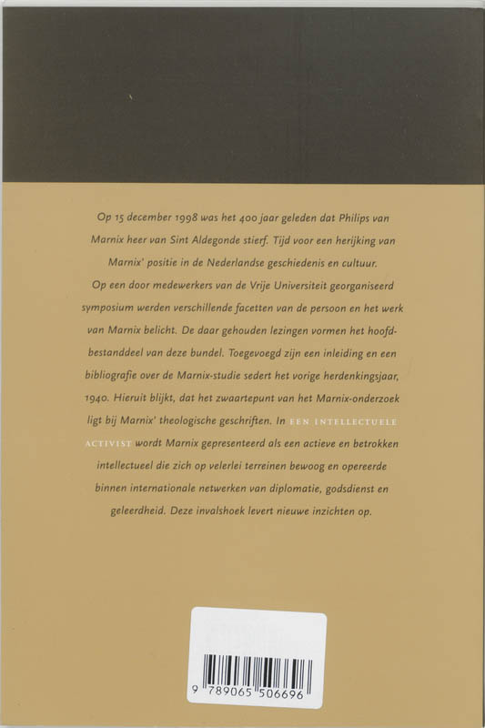 Achterkant van Een intellectuele activist