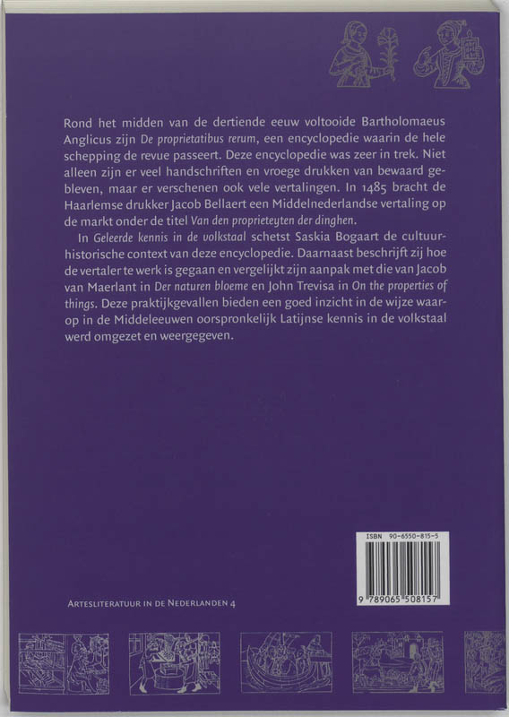 Achterkant van Geleerde kennis in de volkstaal